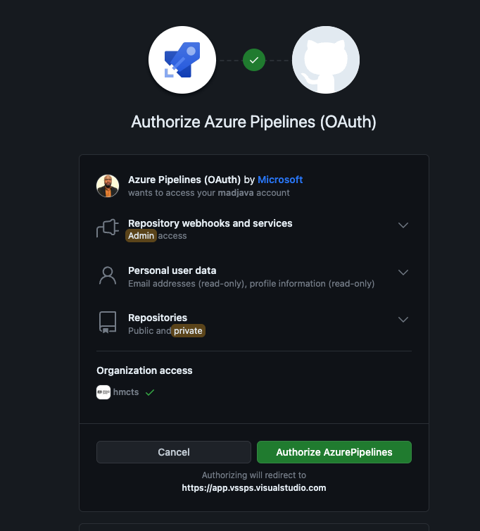 Authorise Azure DevOps