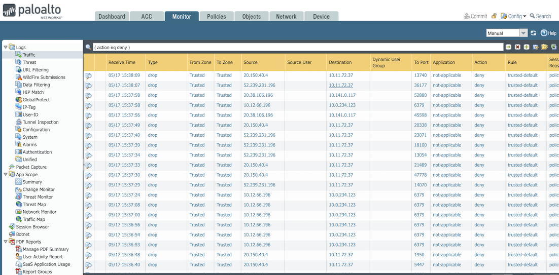 Traffic Filtering